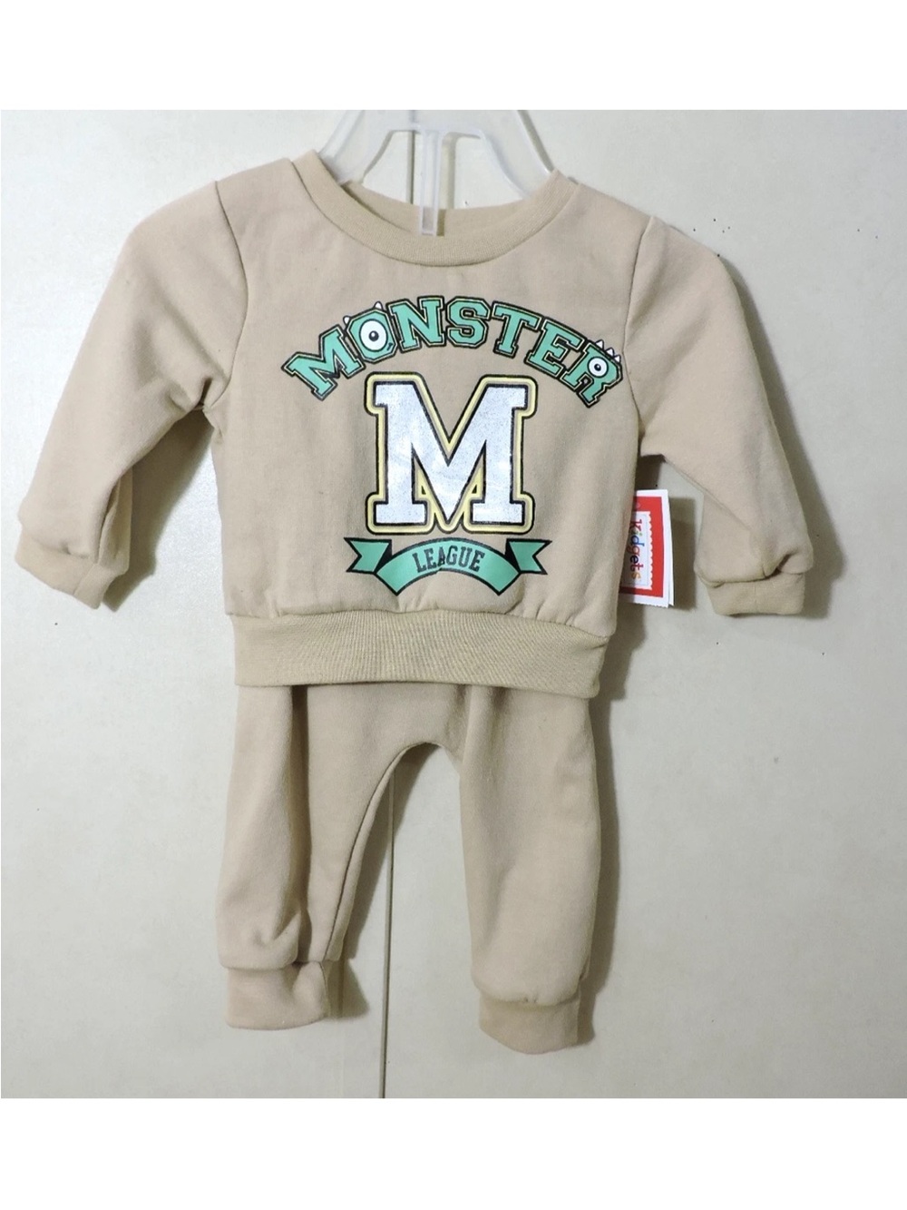 Kidgets Baby Sweat Suit Set Monster M League Size 3-6 Months NWT